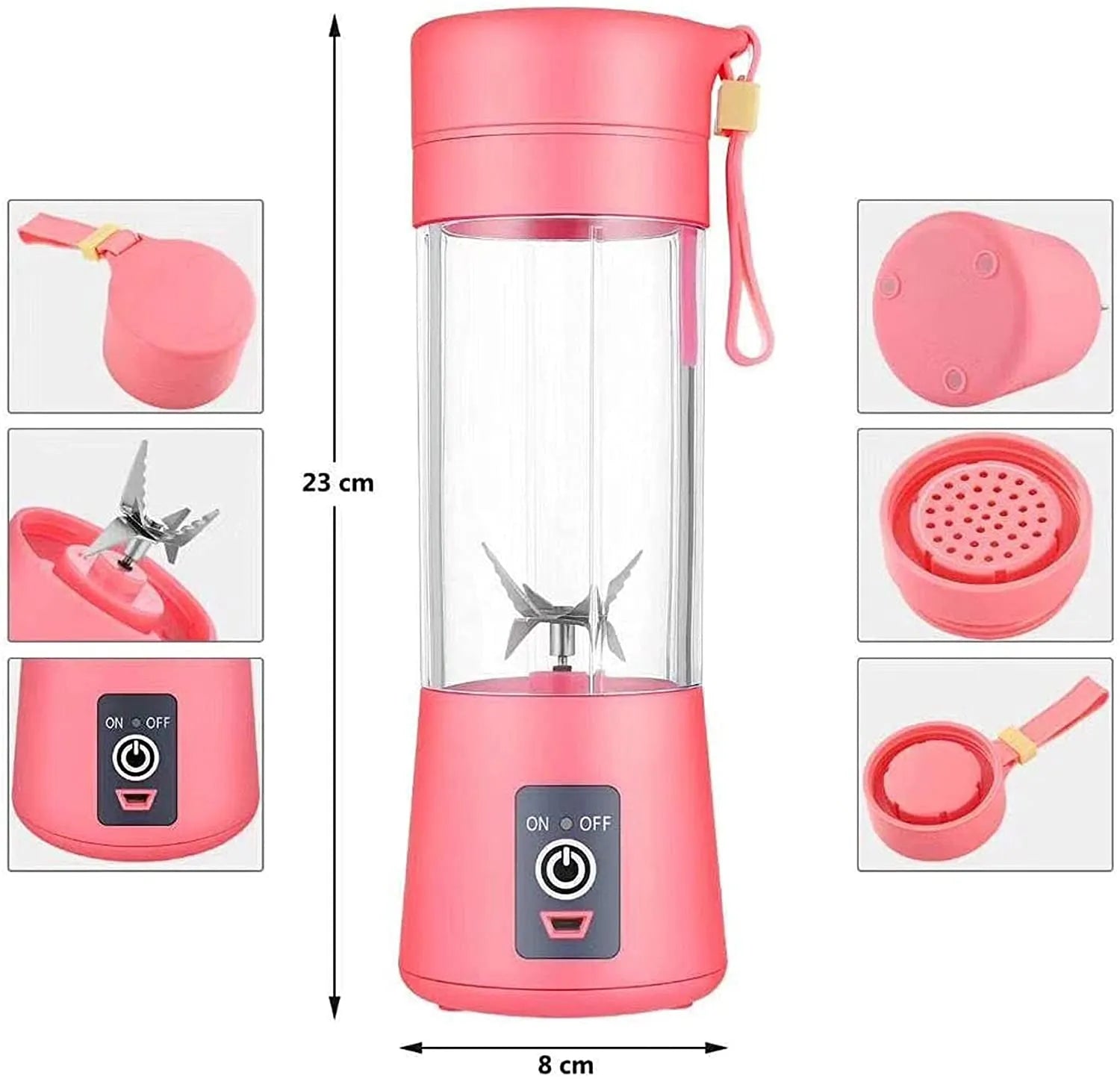 USB Rechargeable Juicer Blender 6 Blades