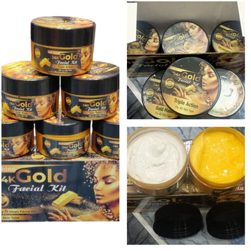 Soft Shine 24K Gold Facial Kit Whitening Facial Kit 6 steps Whitening And Glowing Facial Kit 300ml