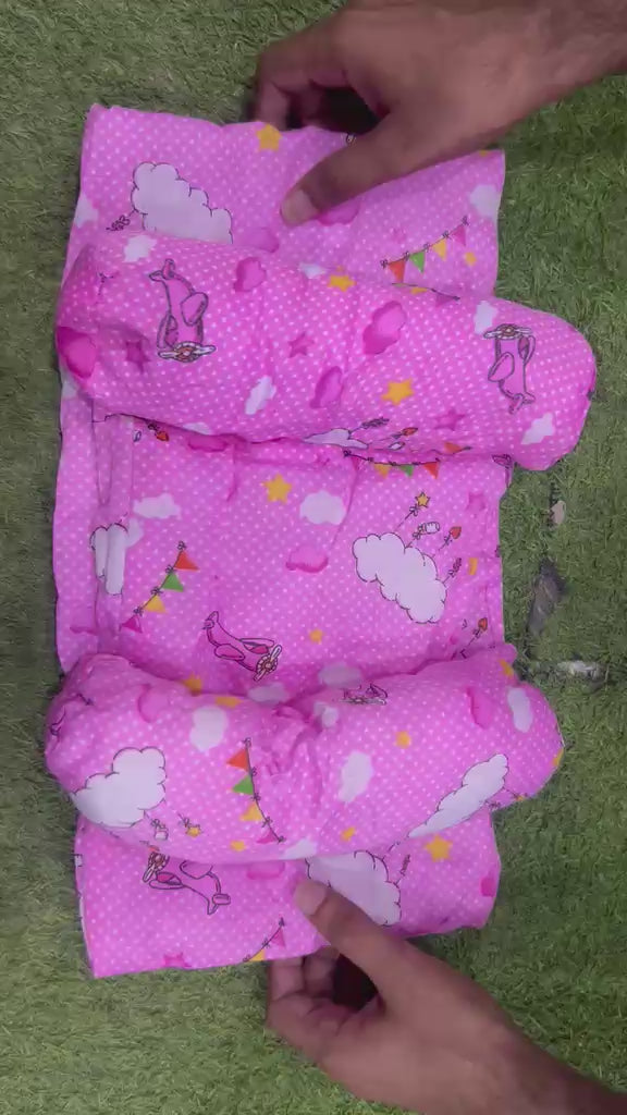 Newborn Baby Head Shaping Pillow – Cute Bear Design Anti-Roll, Breathable & Soft Support Cushion for Infant Safety Sleep